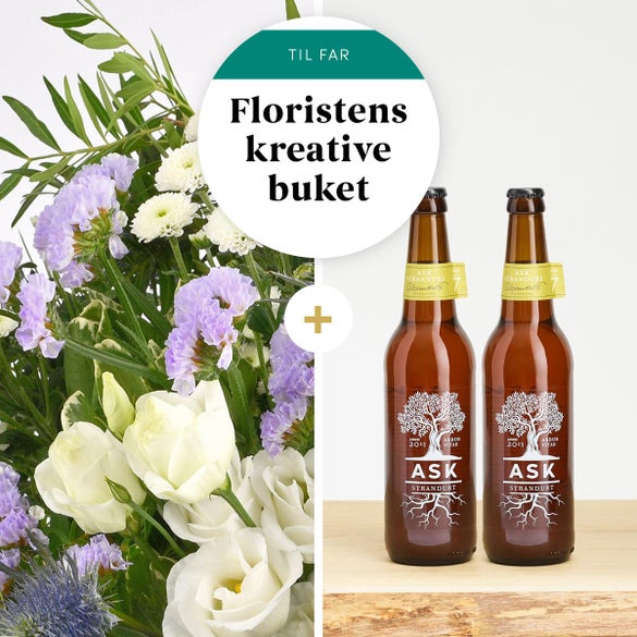 Floristens buket til far med to ASK Strandurt Nr. 7